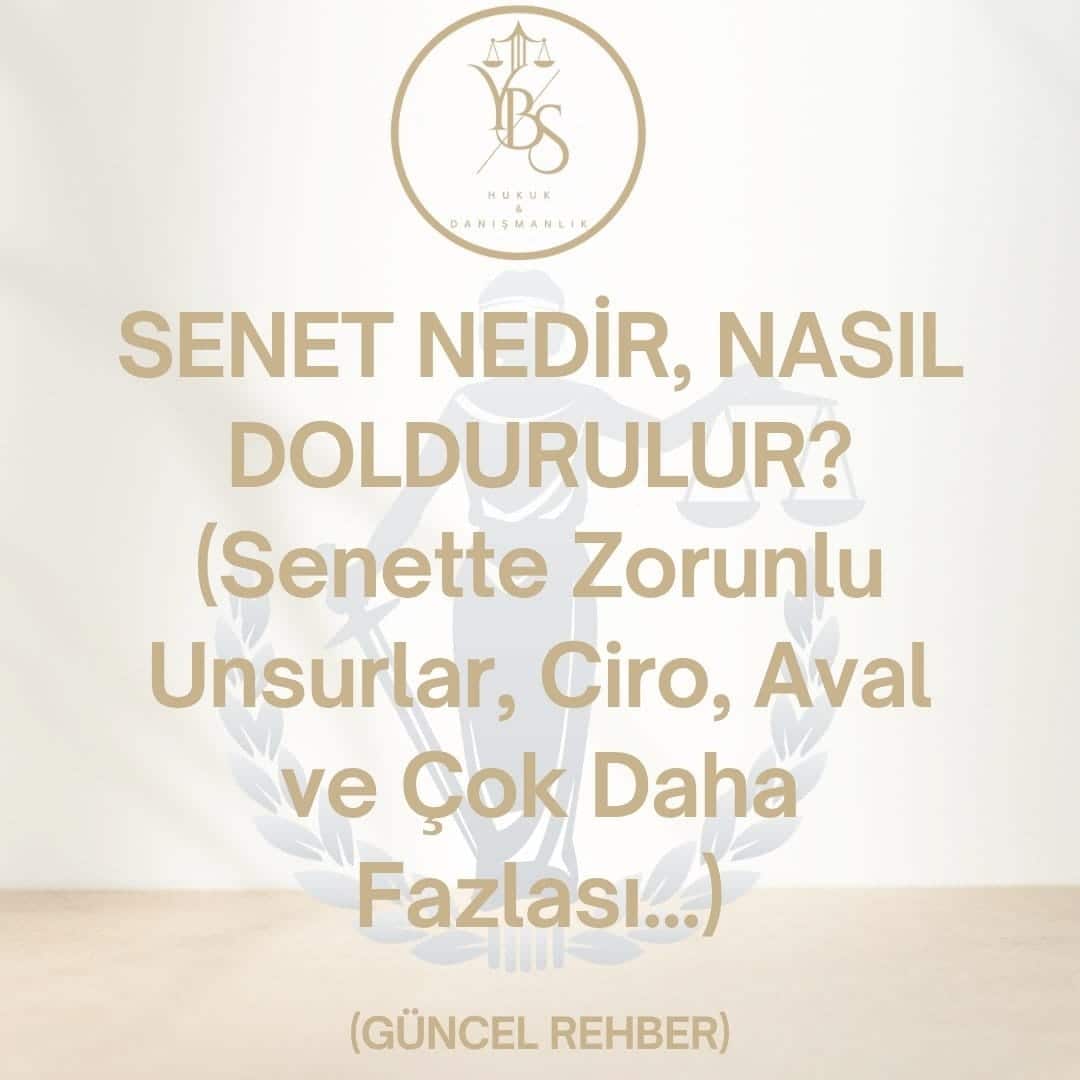Senet Nedir Senet Nasıl Doldurulur?